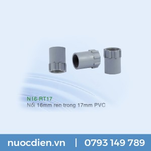 Nối  ống 16mm – ren trong 17 PVC